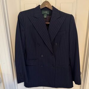 Ralph Lauren Navy Pinstripe Blazer